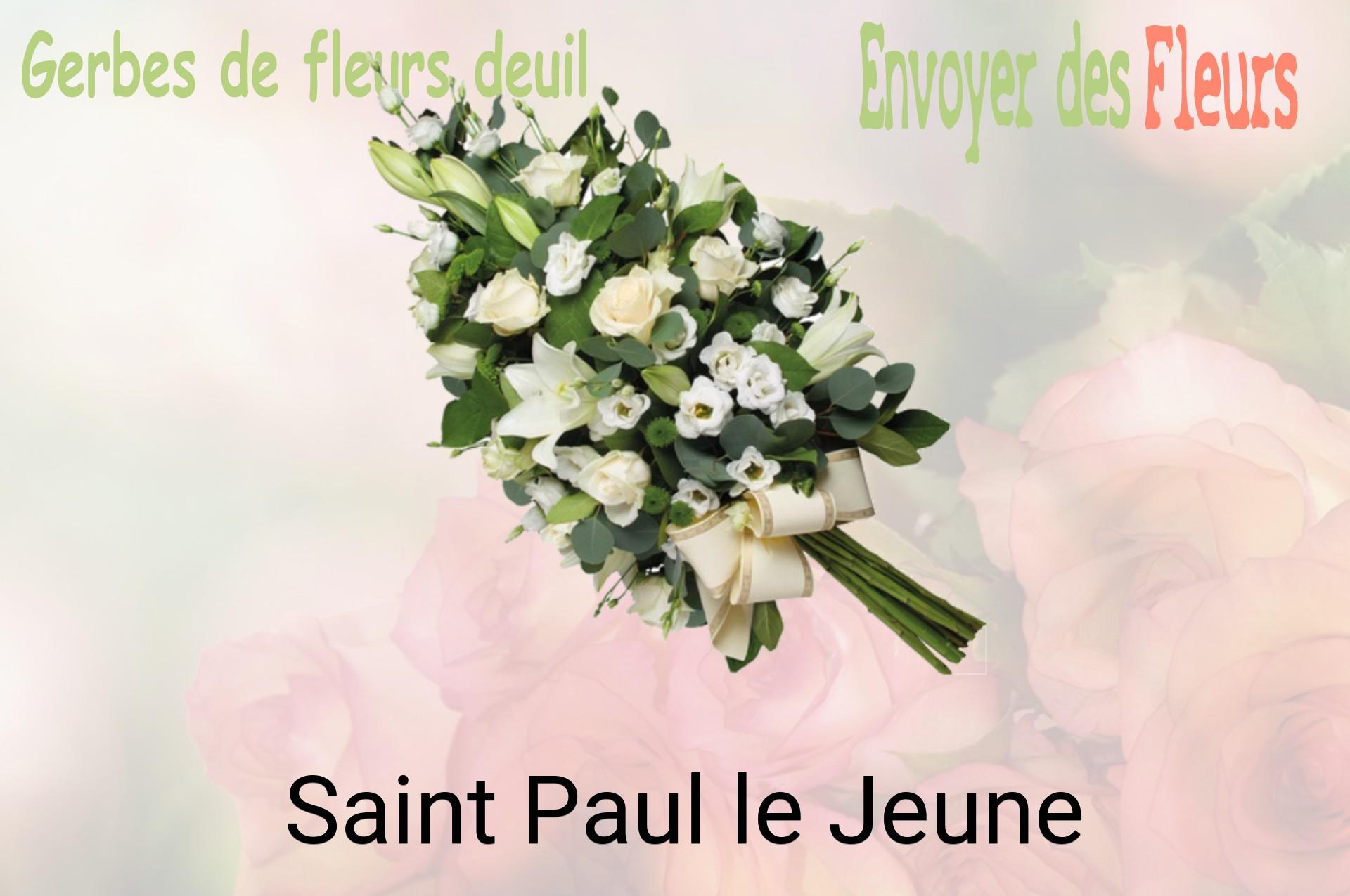 Gerbe de fleurs de deuil livrée à Saint-Paul-le-Jeune